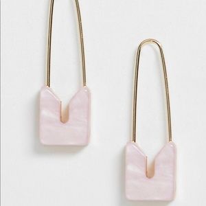 ASOS Pink Safety Pin Earrings